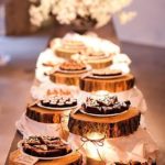 rustic table with candles